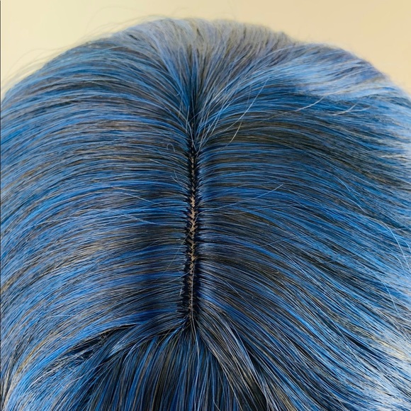 14” Indigo Blue “Put On & Go” Synthetic Wig w Bangs for Events/Cosplay/Selfies💙 - Picture 2 of 4